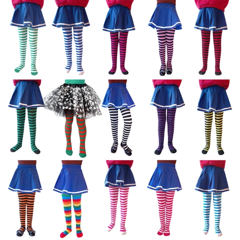 Halloween Cosplay Children Stripe Pantyhose Stockings Baby Boys Girls Costumes