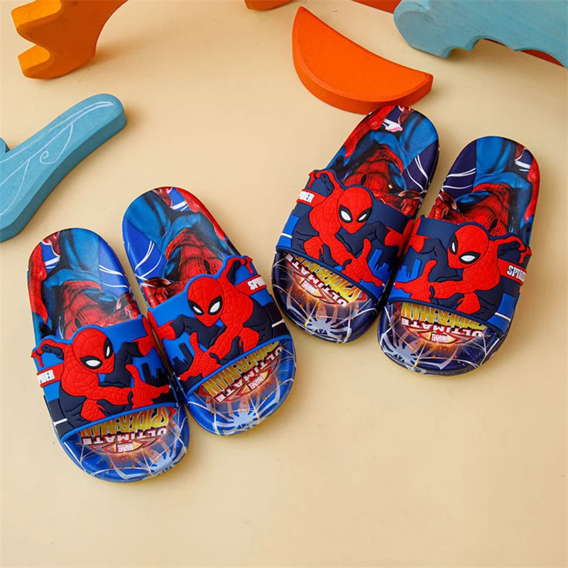 Children's Slippers Summer Boys' Cartoon Home Indoor Anti slip Soft Sole Baby Slippers Boys' Girls' Slippers Bathroom Shoes Size