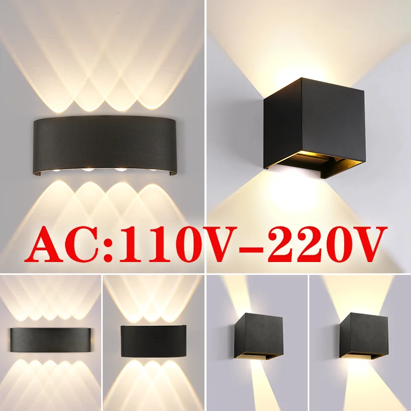 Main LED Wall Light AC110V-220V Outdoor Waterproof Home Decoration Up Down Wall Interior Lamp Living Room Bedroom Stairs Lighting image