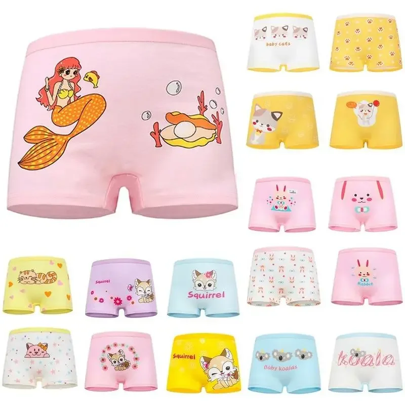 10 Pieces  Children's Girls Panties Cotton Cartoon Child Underwear for Girls Kids Boxer Panties 2-10Years