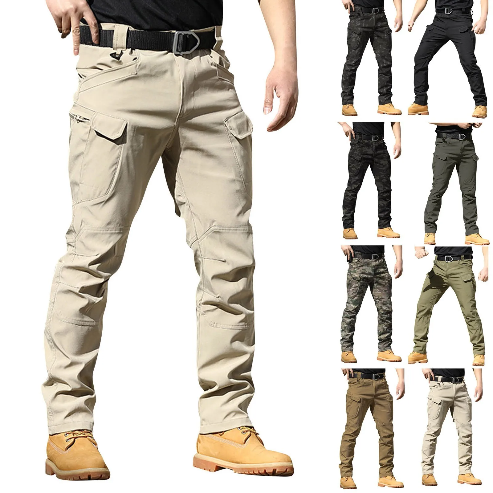 Fashion Military Cargo Pants Men Loose Baggy Tactical Trousers Outdoor Casual Cotton Cargo Pants Men Multi Pockets Big Size