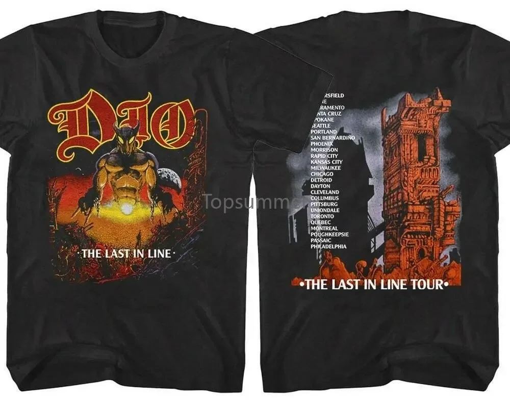 Dio Last In Line T0Ur Vtg 80S T Shirt Funny Black Vintage Gift Men Women Tee Hot