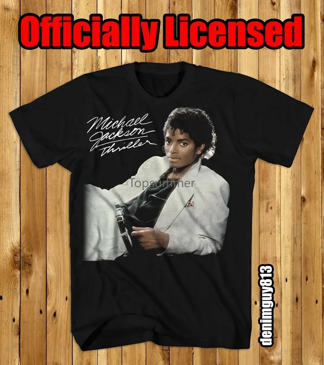 New Michael Jackson Thriller Classic 1982 Album Mens Retro Vintage T Shirt