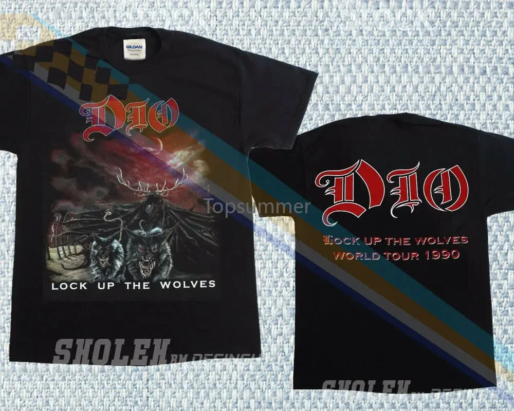 New Limited Inspired Dio Lock Up The Wolves Tour Rare T-Shirt All Size S-5Xl