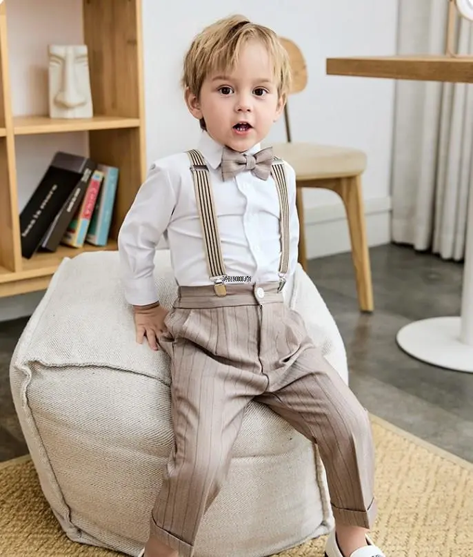 Boys Summer Photograph Dress School Kids Beaufitul Birthday Suit Children Formal Wedding Performance Luxurious Tuxedo Wear