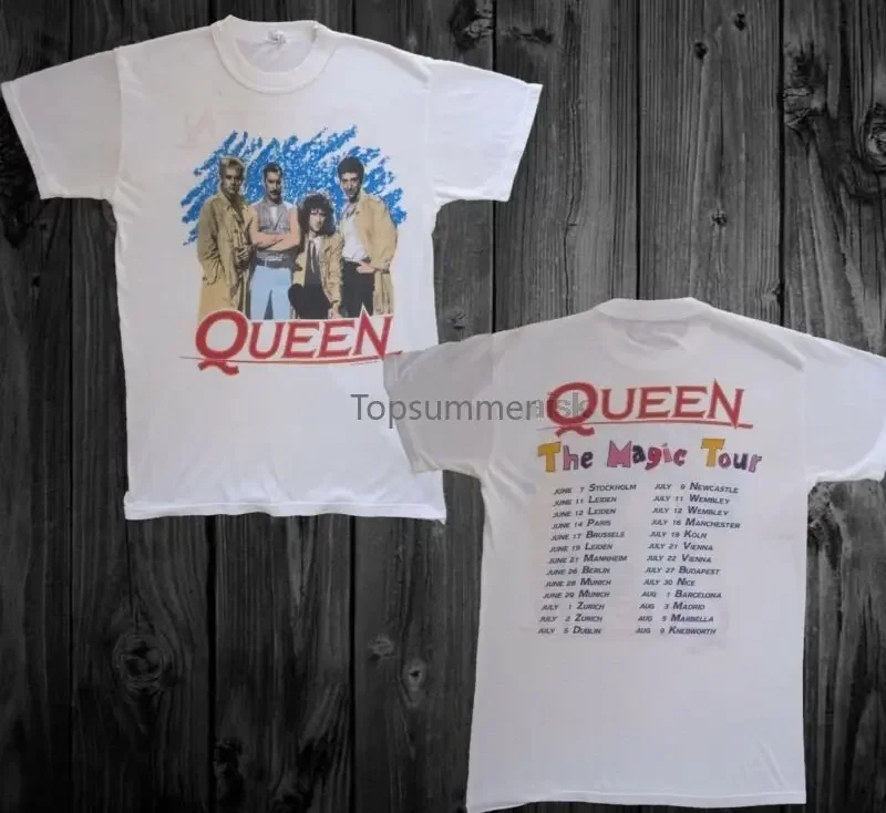 Vintage Queen A Kind Of Magic 1986 Tour Concert Wembley Knebworth Uk T-Shirt