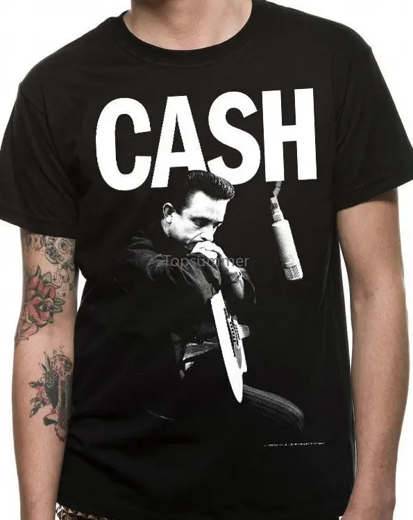 Men T Shirt Johnny Cash Studio T-Shirt Unisex Tg. M Taglia M