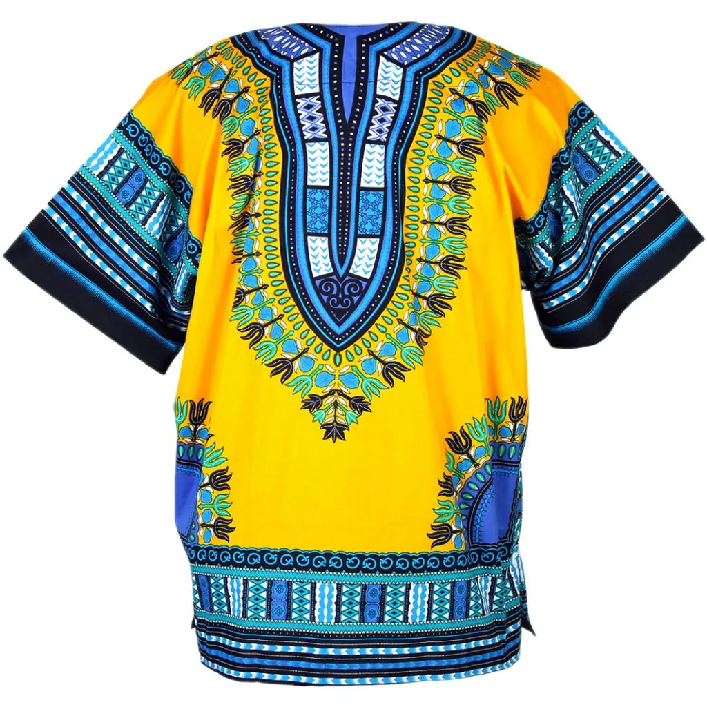 New Traditional Men's Summer African Culture Short Sleeve T-shirt Comfortable Extra Large Top