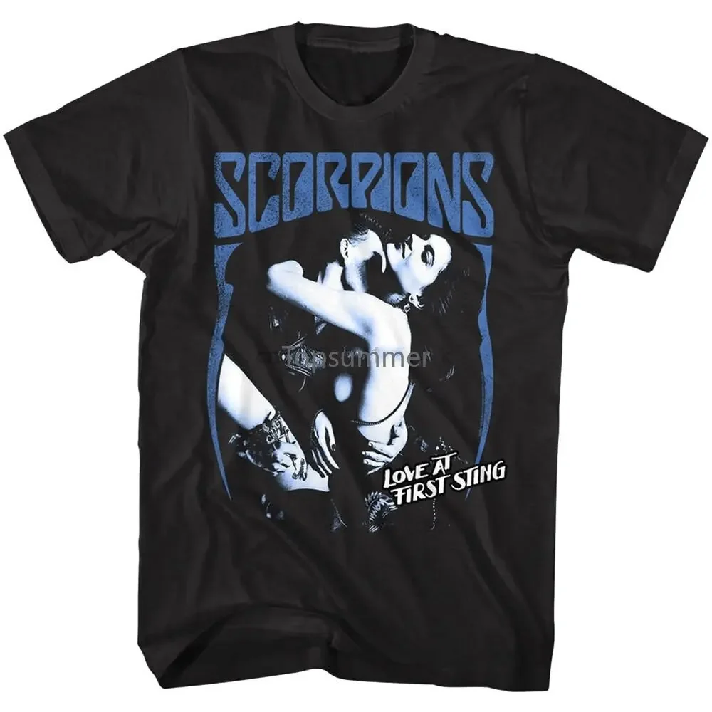 Scorpions Love At First Sting Mens T Shirt Embrace Rock Band Album Cover Merch