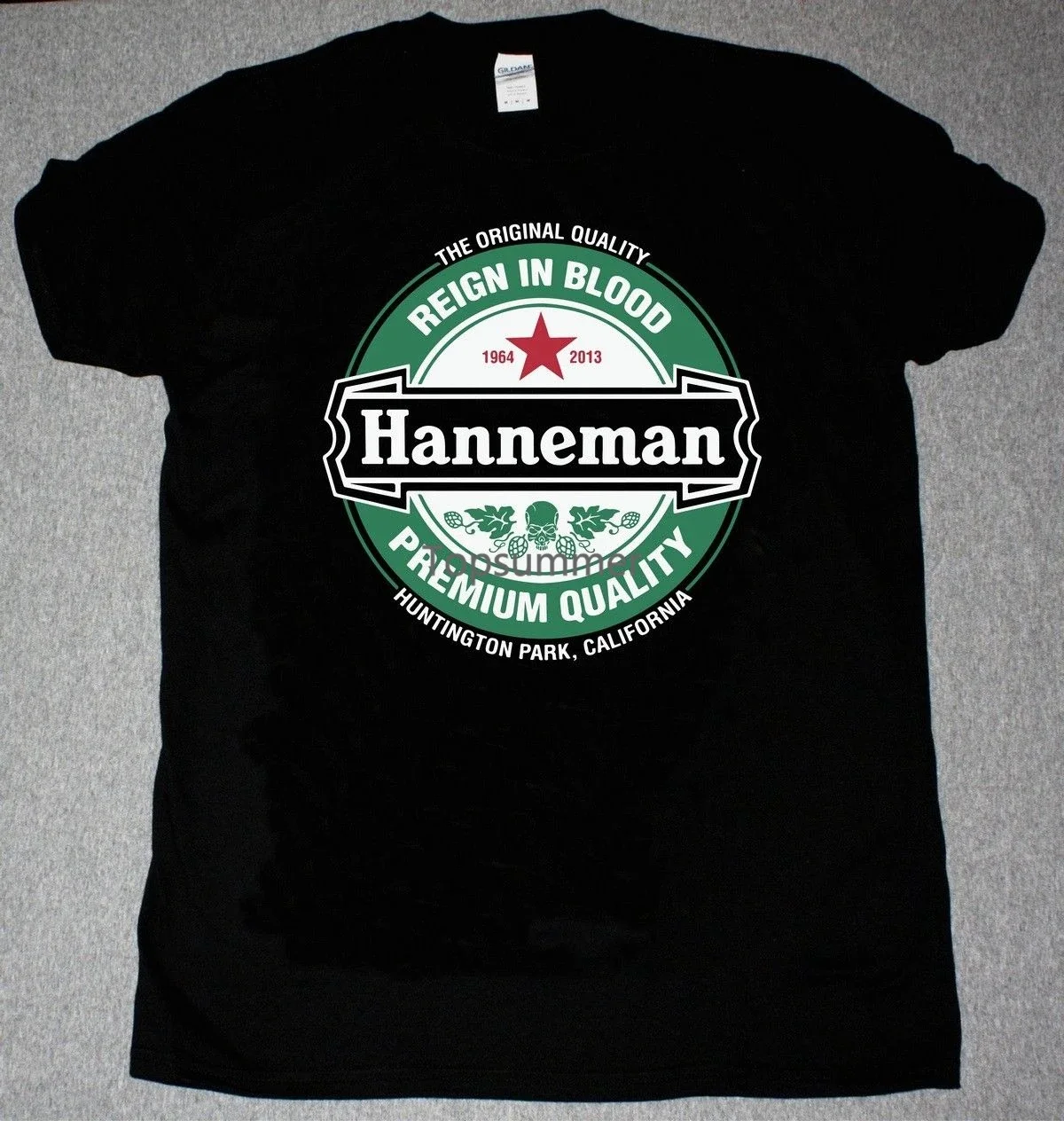 Jeff Hanneman Tribute T Shirt Slayer Mans Unique Cotton Short Sleeves O Neck T Shirt Discount 100% Cotton T Shirts Top Tee