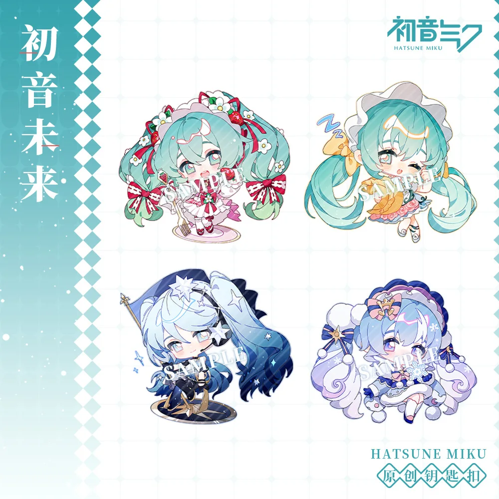 Main Anime Hatsune Sakura SNOW Miku Wonderland Deep Sea Girl Cosplay Acrylic Key Chain Keychain Pendant Prop Accessories Gift image