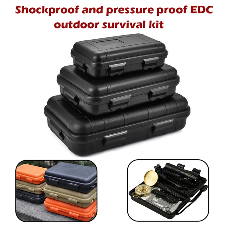 Outdoor Survival Sealed Box Shockproof Waterproof Boxes Airtight Survival Case Fishing Tackle Tools Container