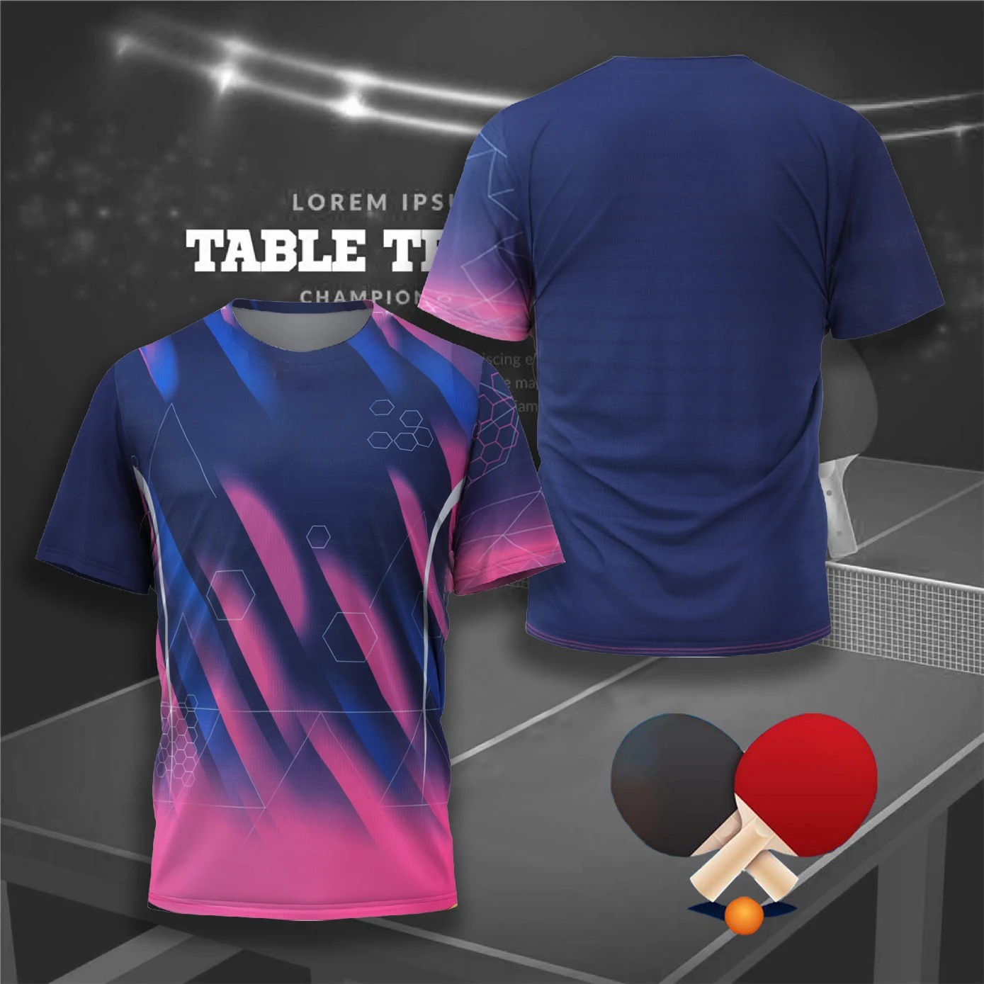 Table Tennis Badminton Indoor Sports Quick Dry Loose Comfortable Daily Casual Short-Sleeved Men's And Women T-shirt Summer Tops