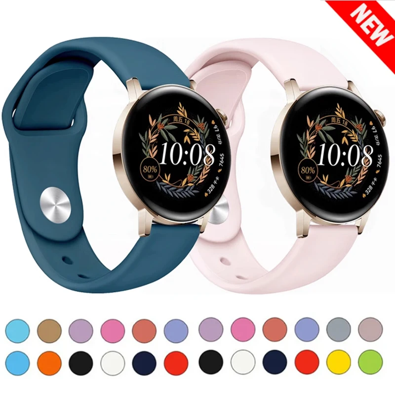 Silicone Band For Samsung Galaxy Watch 6 4 5 Pro/3/classic/active/Gear S3/ 40 44 mm Bracelet Huawei watch GT 2 3 22mm 20mm strap