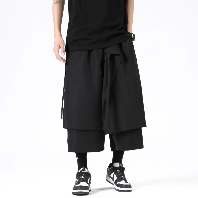 Black Harem Pants Men High Street Casual Calf-Length Pants Fashion Hip Hop Jogging Pants Male Oversized Trousers Streetwear 5XL