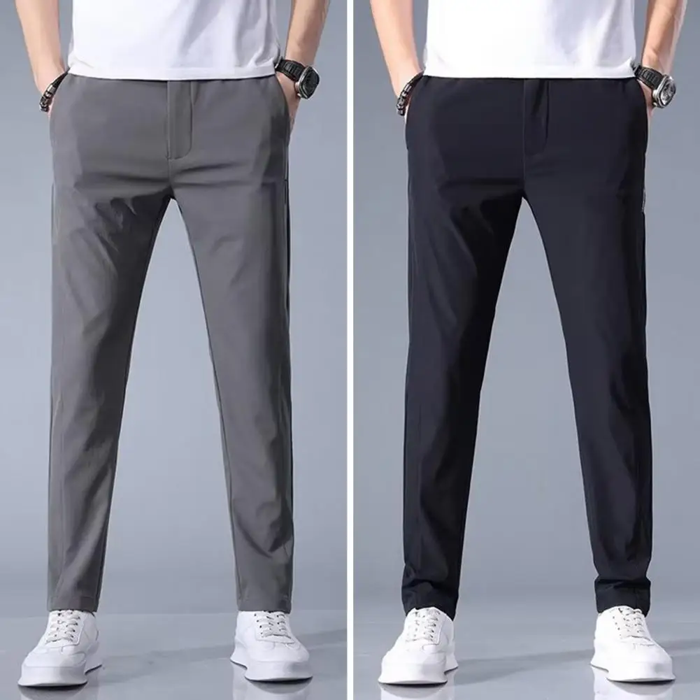 Golf Pants Men's Summer Ice Silk High Elastic Ultra-thin Casual Trousers Quick-drying Running Golf Wear Sweatpants