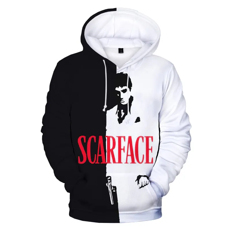 New Scarface 3D Printed Hoodies Fashion Movie Sweatshirt Tony Montana Men Women Harajuku Streetwear Oversized Hoodie Pullover