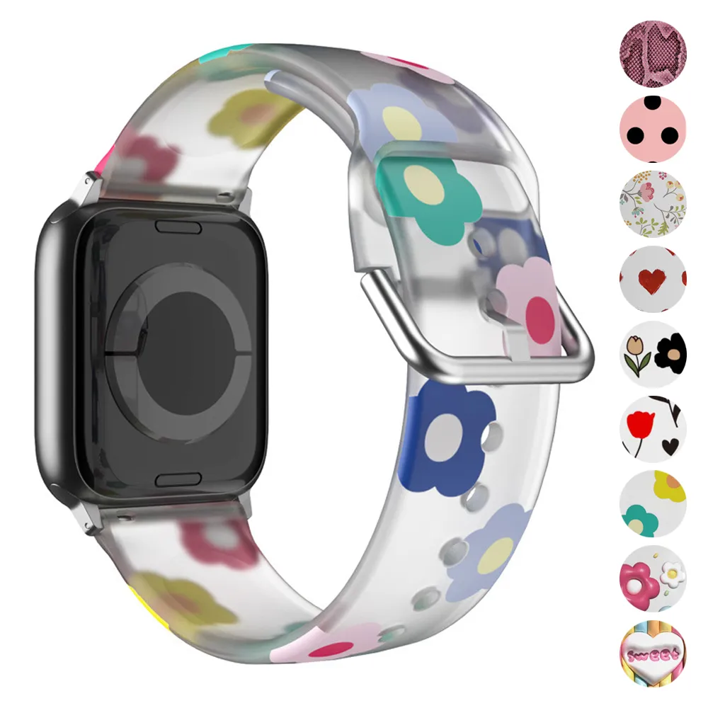 Strap for Apple watch Band 44mm 40mm 45mm 41mm 38mm 42mm 45mm correa Printed bracelet iWatch series 8 7 6 5 3 SE 9 ultra 2 49mm