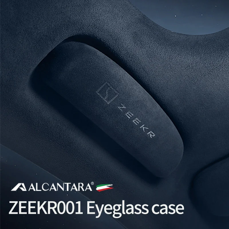 Main Alcantara suede car eyewear case box sunglasses holder suitable For zeekr 001 009  zeekr X Glasses storage box car Accessories image