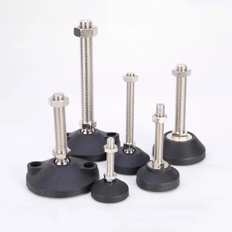 Main 4pcs M8 M10 M12 M16 Thread Type Swivel Base Adjustable Table Leg Levelling Feet Articulating Leveling Legs Furniture Support Leg image