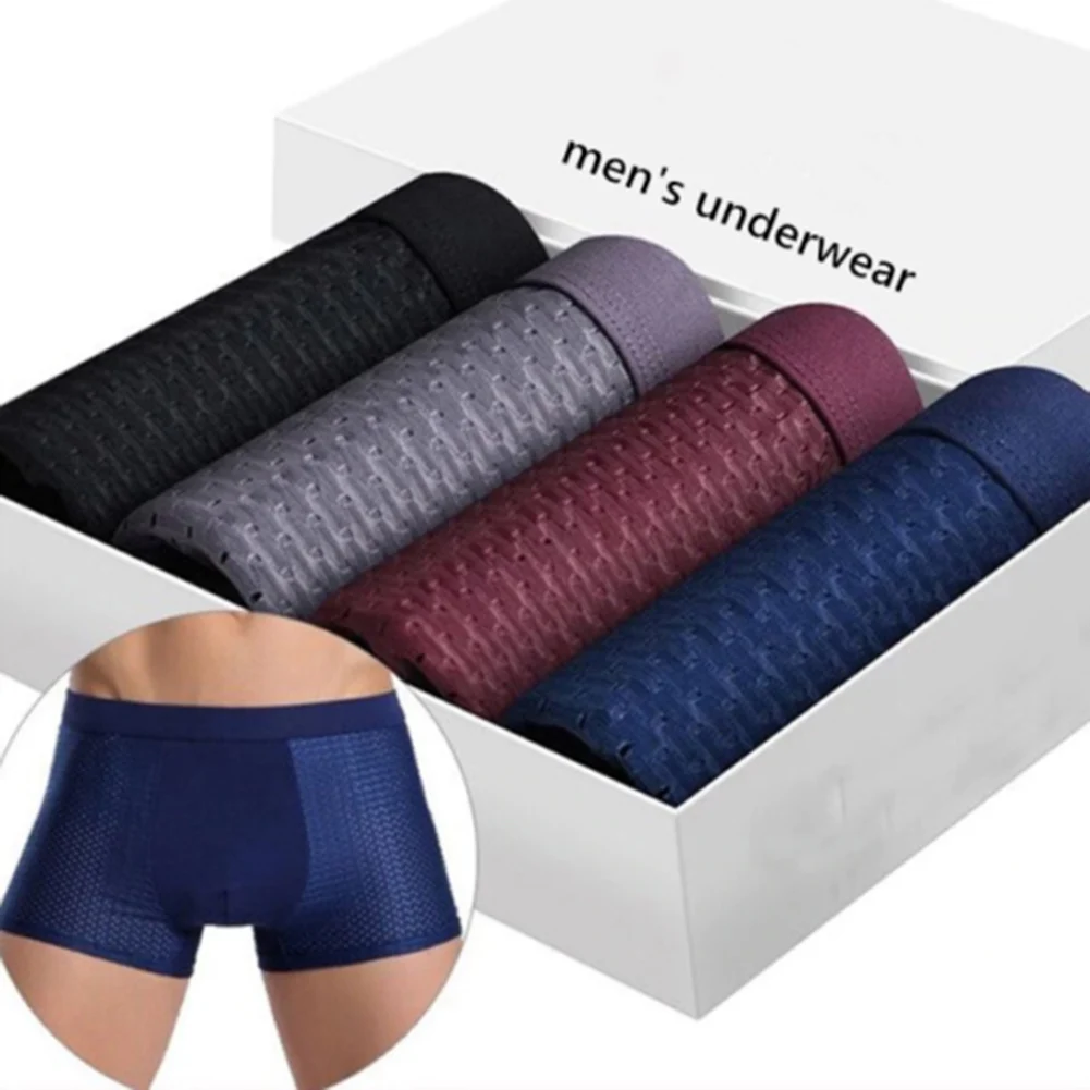 Main Bamboowear Bamboo Boxer Short Men Microfiber Boxer Briefs Underwear Compression Stretch image