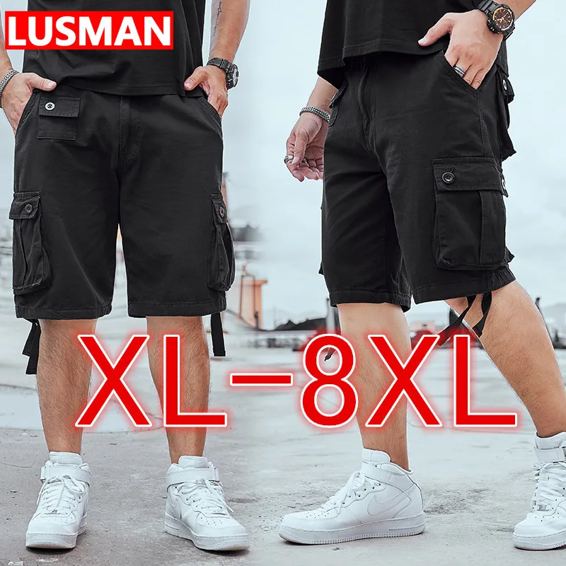 Plus Size Cargo Shorts for Men 8XL Men's Loose Casual Short Pants Big Size Short Cargo Pants 70-145kg