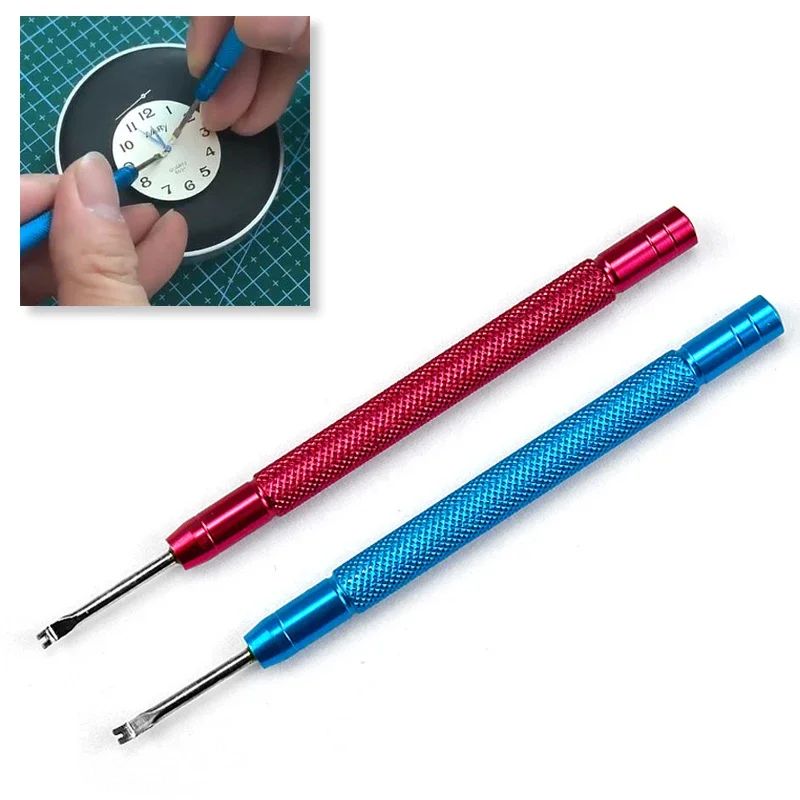 2pcs Aluminum Alloy Watch Hand Presser Watch Hour Minute Second Hand Pressing Setting Removing Watch Repair Tool for Watchmaker