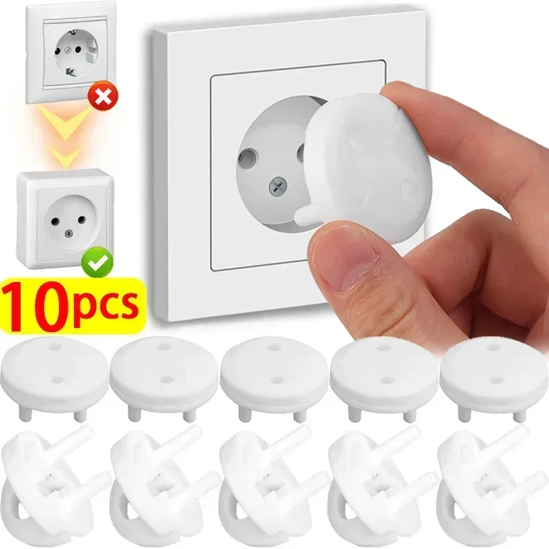 White Electrical Safety Socket Protective Cover Baby Care Safe Guard Protection Children Anti Electric Shock Rotate Protectors