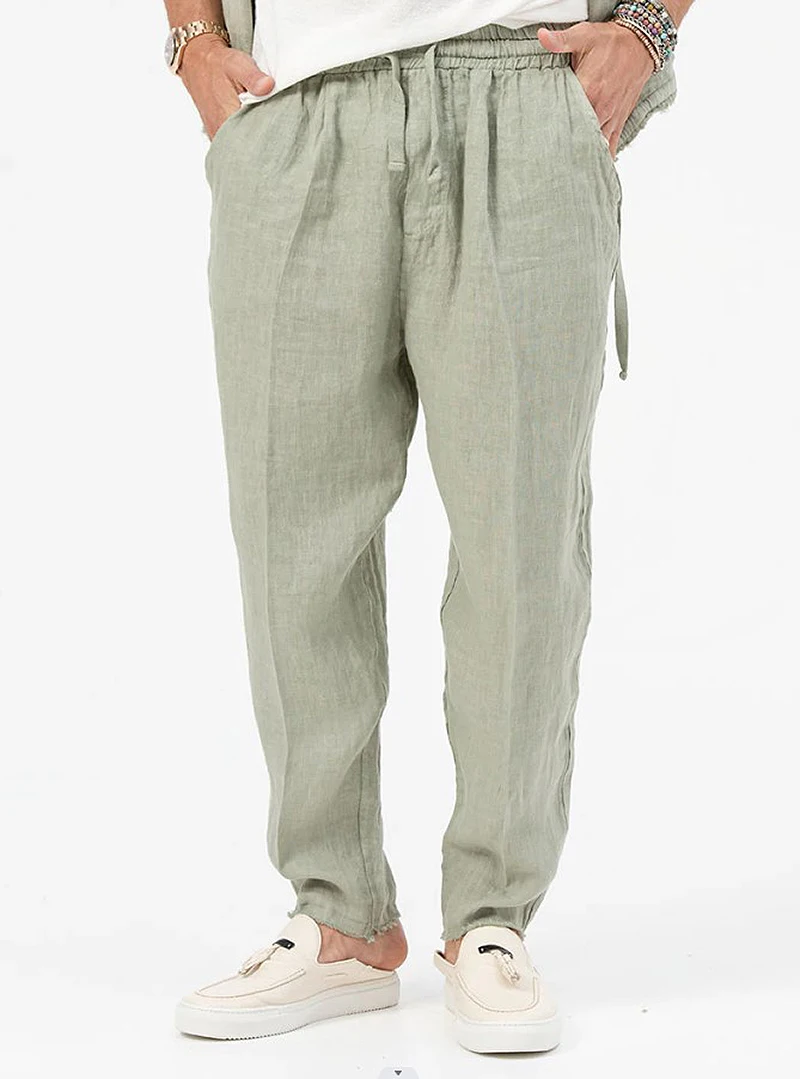 2023 Pantalones Hombre Y2k Casual Cotton And Linen Loose Trousers Four Seasons Handsome Fashion Pants