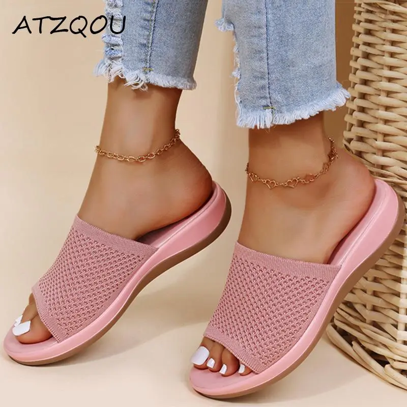 Main Slippers Women Summer Shoes Women's Flat Sandals Casual Indoor Outdoor Slipper Sandals For Beach Zapatos Mujer image