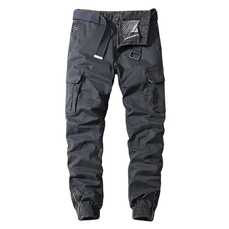 Cargo Pants Men Cotton Casual Pants lastic Outdoor Hiking Trekking Tactical Sweatpants Men Military Multi-Pocket Combat Trousers