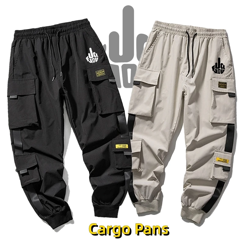 Cargo Pants Men Streetwear Hip Hop Pants Mens Joggers Pants Casual Harem Ankle Length Trousers Elastic Waist Black Army Green