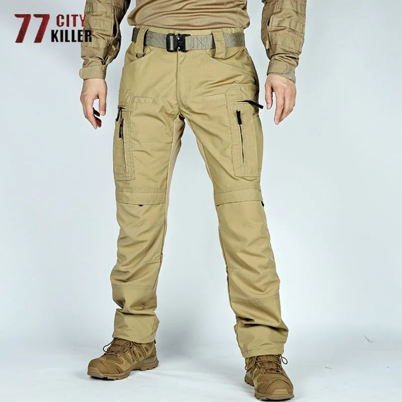 P40 Tactical Pants Mens Spring Autumn Multi-Pockets Wear Resistant Cargo Pants Outdoor Hiking Casual Loose Trousers Male Joggers