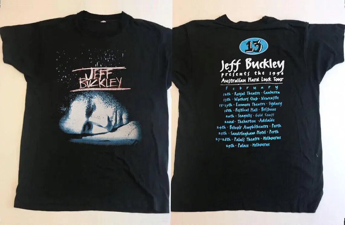 Vintage 1996 Jeff Buckley Hard Luck Tour T-Shirt, 90S Jeff Buckley Concert Tour