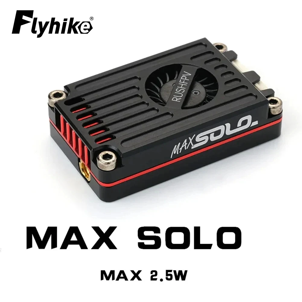 Main RUSH TANK MAX SOLO 5.8GHz 2.5W High Power 48CH VTX Video Transmitter with CNC shell for RC FPV Long Range Fixed-wing Drones DIY image