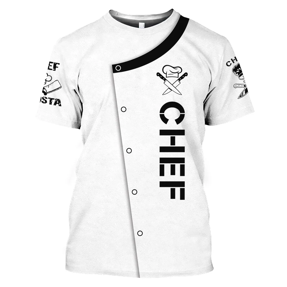 Summer Tide Fashion Chef's Knife Picture Men T-Shirts  Casual 3D Print Tees Hip Hop Personality Round Neck Short Sleeve Tops