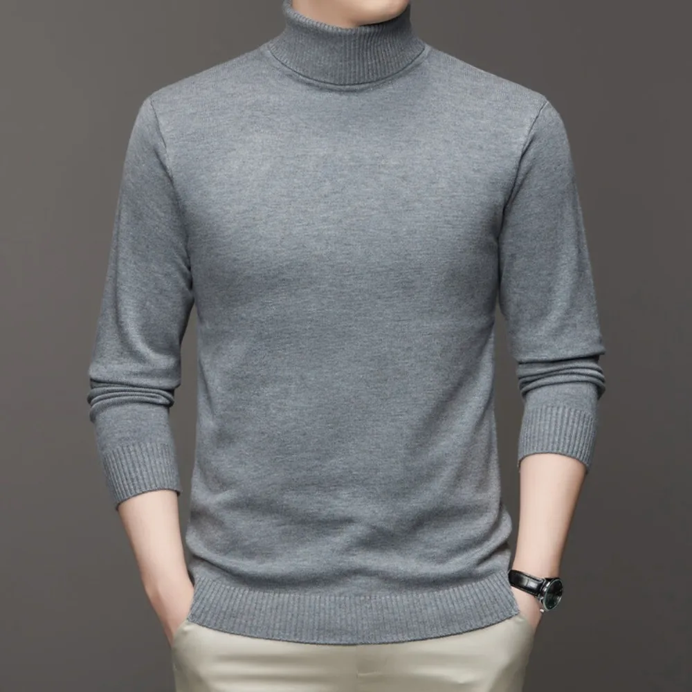 Men's Sweater  Warm and Comfortable Long Sleeve Pullover Sweater  Turtleneck Men Clothing