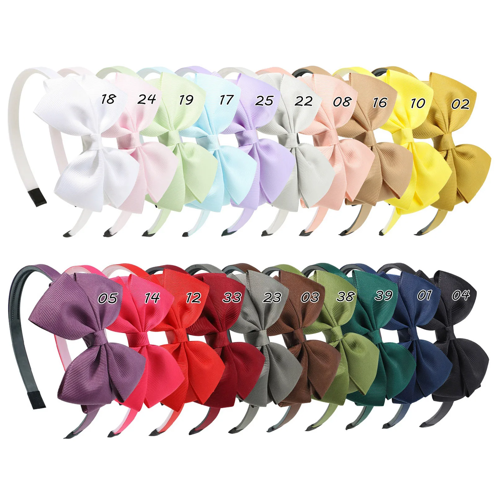 20 colors Cute Bowknot Hair Band For Baby Ribbon Handmade Hair Bows Hairbands Headband Headwear Girls Hair Accessories