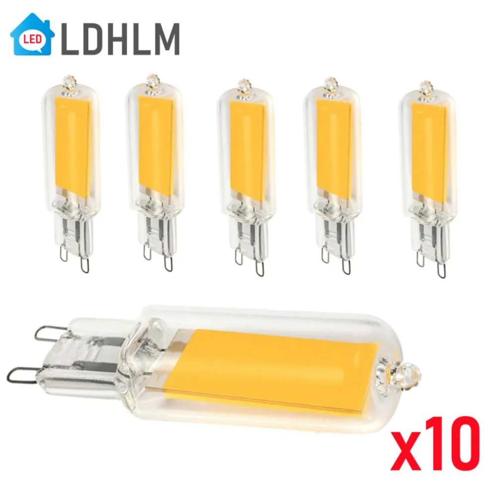 10 Pcs G9 LED Light Bulb 7W 9W 12W 15W 220V Glass Lamp Constant Power Light LED Lighting G9 G4 COB Bulbs Super Bright