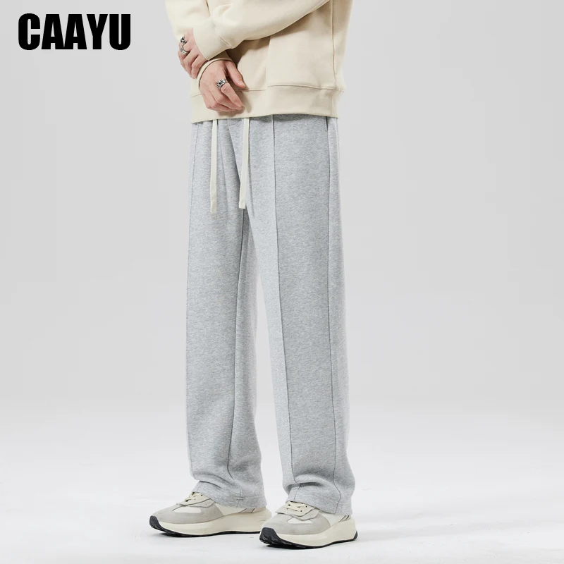 CAAYU Men's Jogger Sweatpants Fashion Hip Hop Japanese Streetwear Drawstring Casual Baggy Trousers Sports Loose Gray Pants Mens