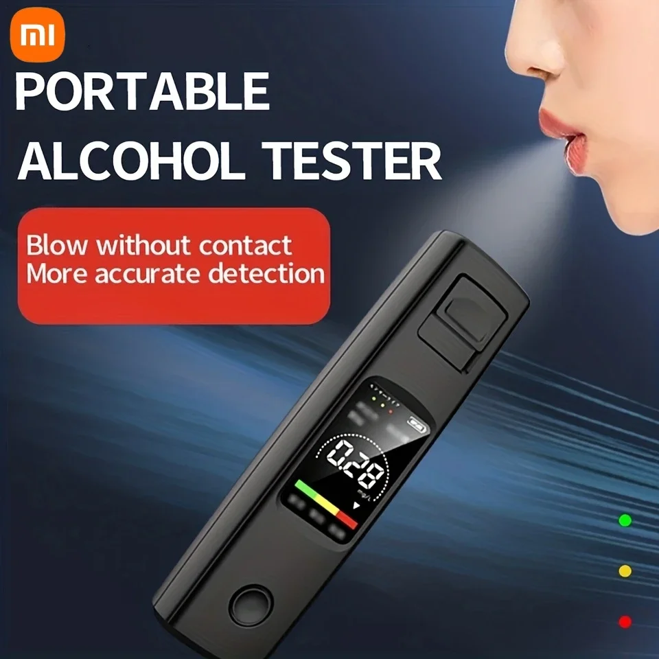 Xiaomi Alcohol Tester Professional High Sensitivity Breathalyzer Non-Contact Alcoholometer Type-C Charging Portable Breathalyzer