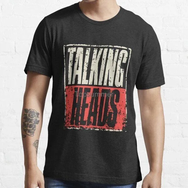 Talking Heads Logo Black Short Sleeve Cotton T-Shirt Unisex S-5Xl Vm9108