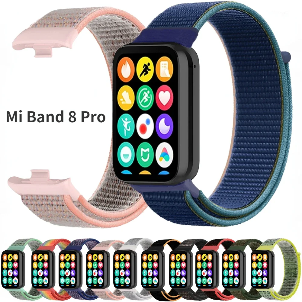 Nylon Strap for Xiaomi Mi Band 8 Pro Breathable Replaceable Bracelet Wristband Correa for Redmi Watch 4 Watchbands Accessories