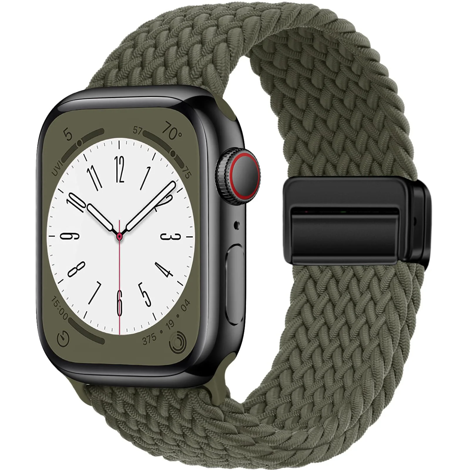 Nylon Strap For Apple Watch Band 44mm 40mm 45mm 49mm 41mm 44 mm magnetic buckle Braided  Bracelet iWatch series 9 se 7 3 8 Ultra