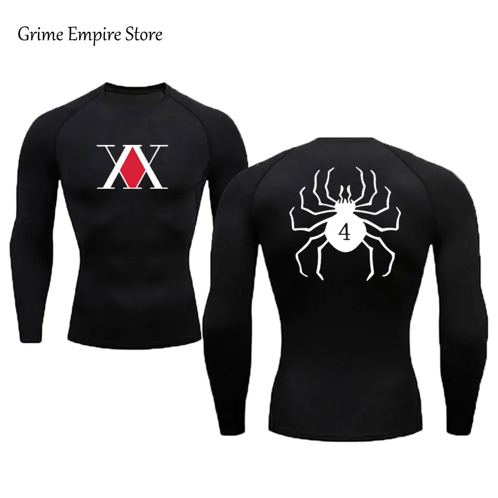 Main Anime Hunter X Hunter Men's Compression Shirt Printing Rash Guard Stretch Sweat-absorbing Breathable Quick-drying Gym Sports Top image