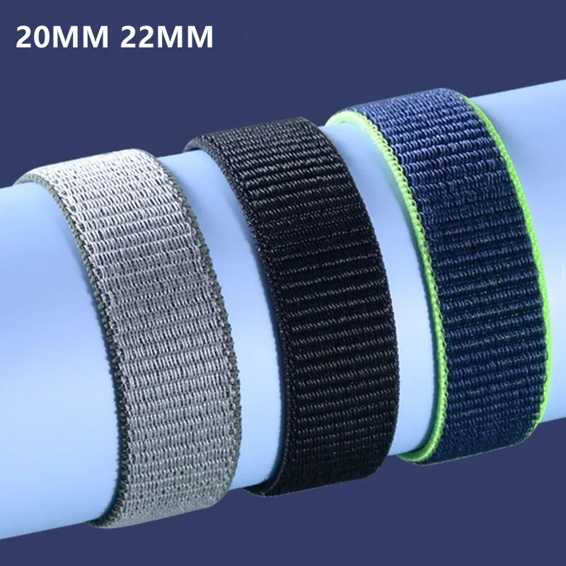 Nylon Watch Strap For Amazfit GTR-GTS-4-3-2-2e-Mini-Pro-stratos 2 correa Sport loop Bracelet Amazfit bip-U-3-pro band 22mm 20mm