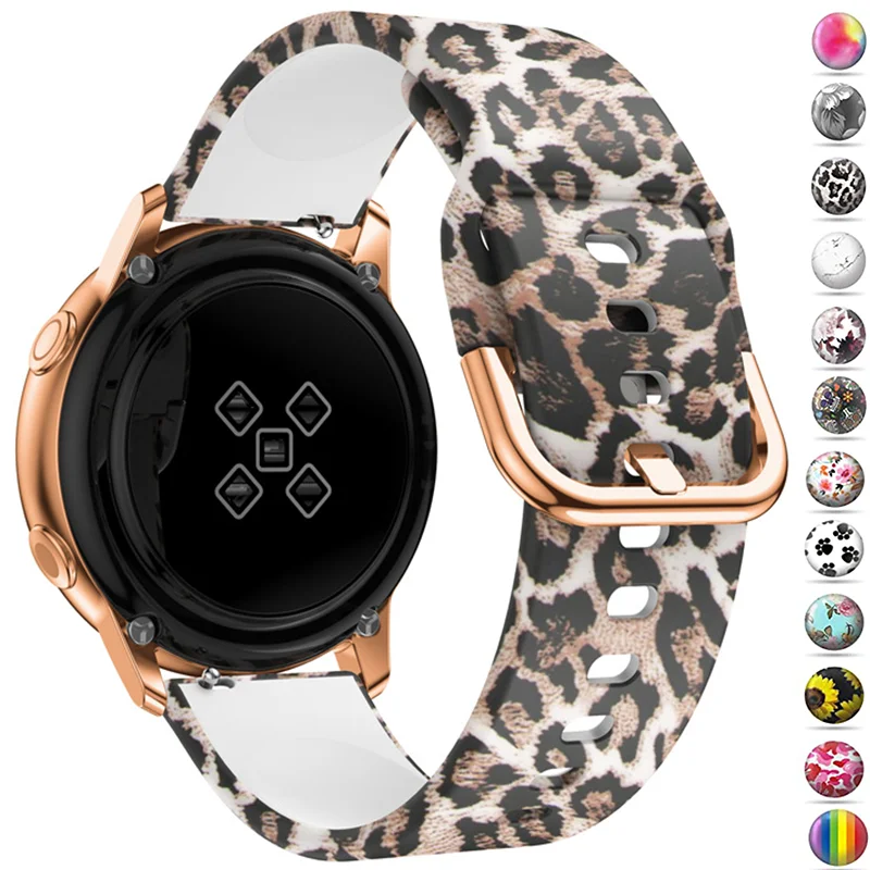 Leopard Print Magnetic strap for Samsung Galaxy watch 6/4/classic/43mm/Active 2 Gear S3 bracelet Huawei GT/2/3/Pro 20 22mm Band