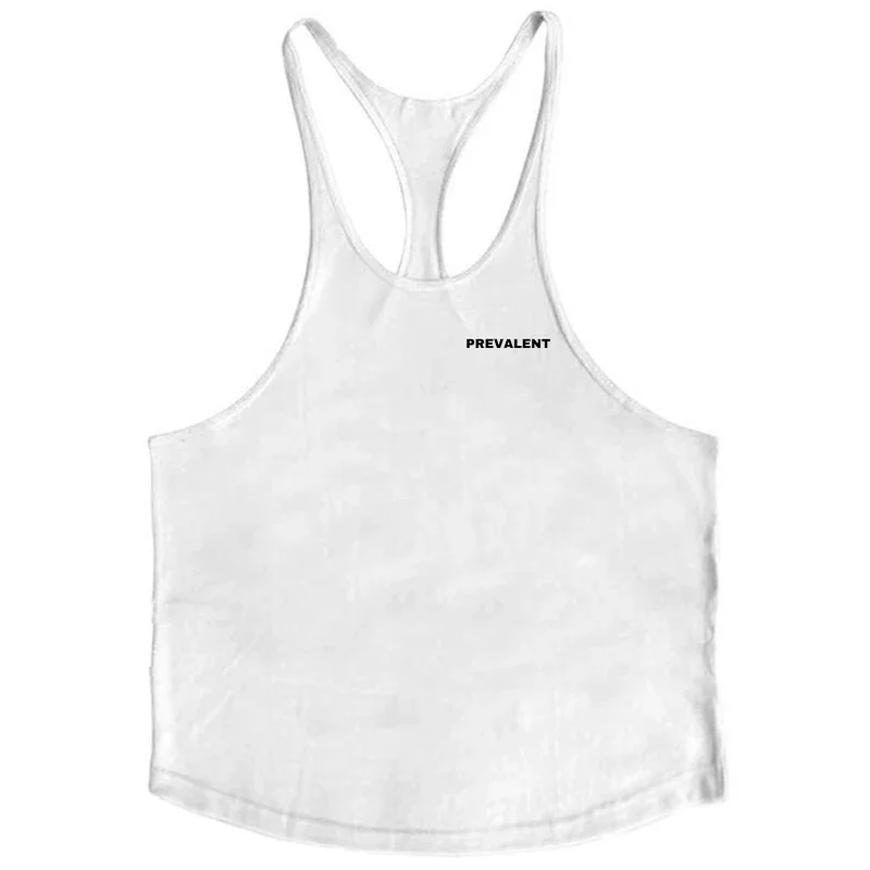 Customized DIY Brand Logo Cotton Y Back Bodybuilding Stringer Tank Top Men Gym Clothing Fitness Singlets Sports Sleeveless Shirt