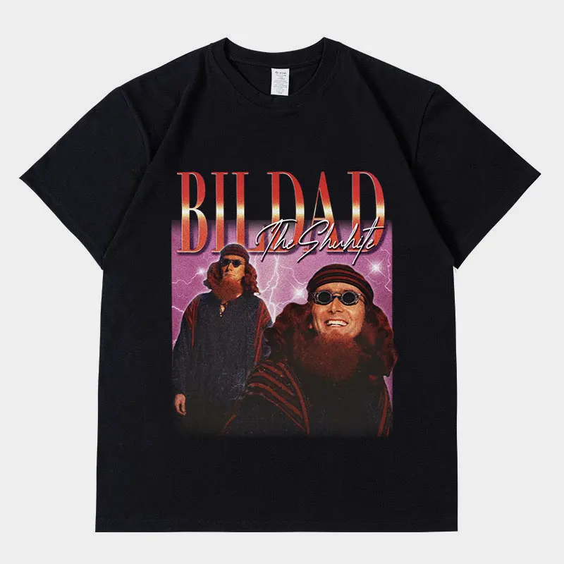 Bildad The Shuhite Vintage Graphic T Shirt Men's Fashion Cotton Short Sleeve T-Shirt Unisex O-Neck Oversized T-shirts Streetwear