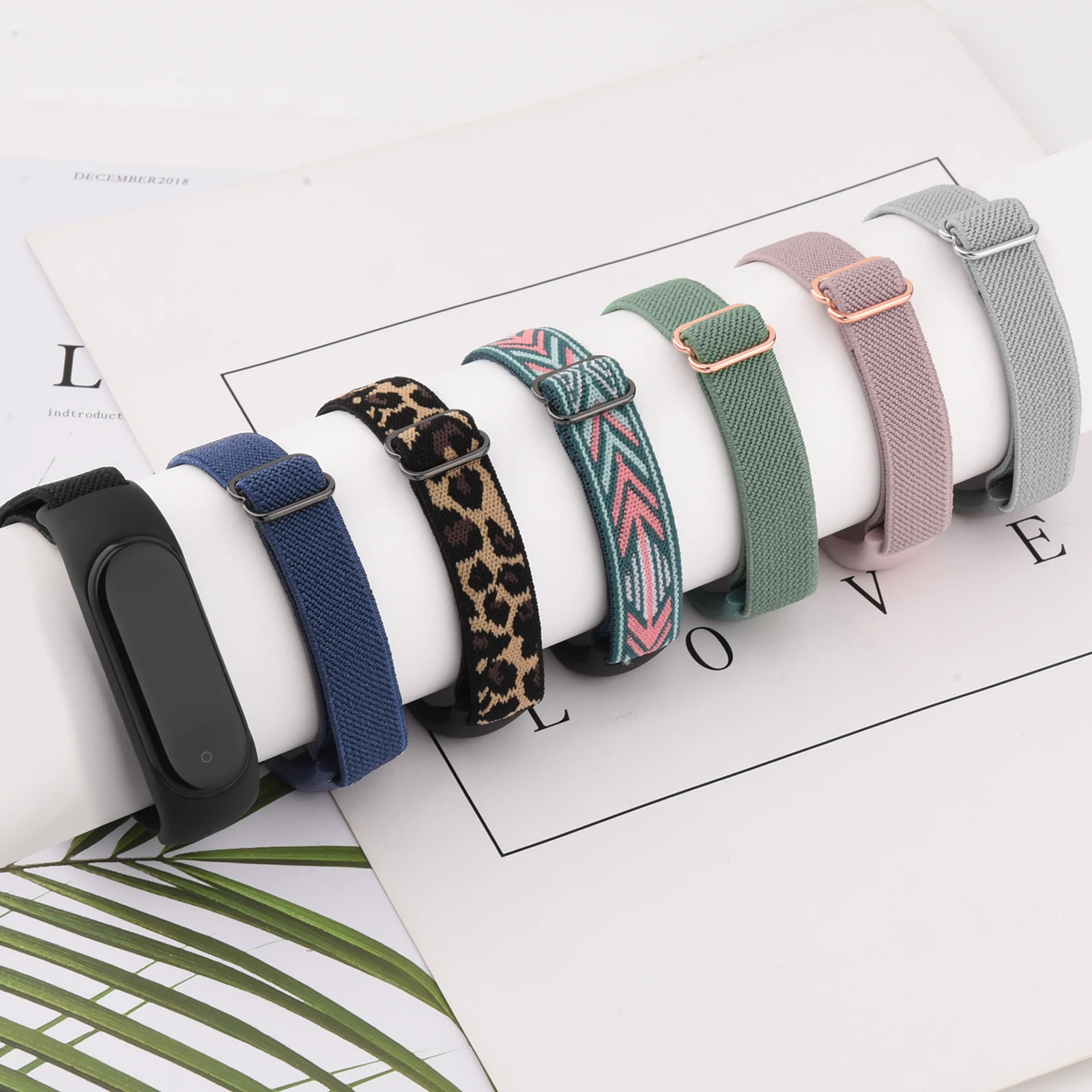 Elastic Loop Strap For Xiaomi Mi Band 7 6 5 4 3 Watchband Adjustable Wristband For Xiaomi Mi Band 3 4 5 6 7 Bracelet Replacement